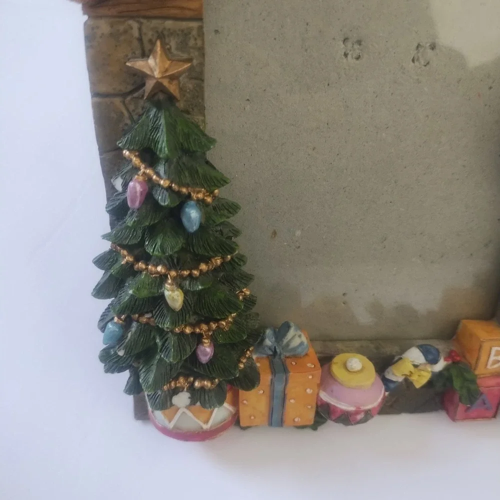 Christmas Fireplace Mantle Picture Frame Nostalgic Traditional Christmas